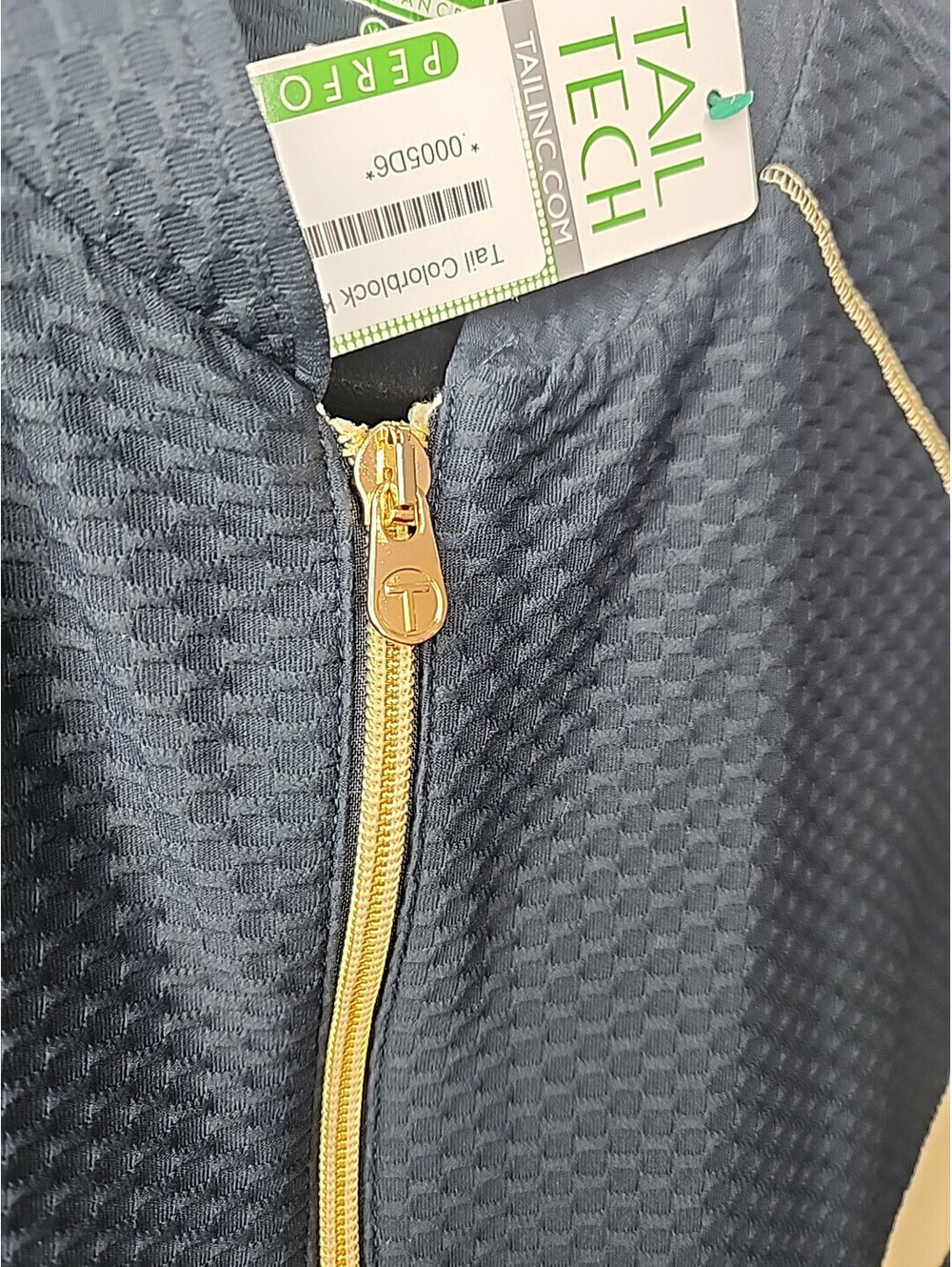 Tail Tech Performance Top Textured Golf Vest Navy Gold Women's Colorblock XL NEW - Picture 7 of 8